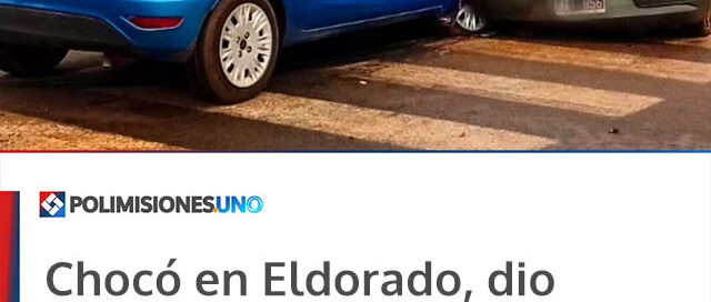 Chocó en Eldorado, dio positivo en alcoholemia y fue demorado tras intentar huir del lugar