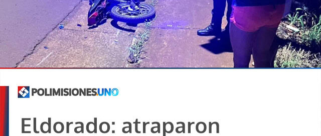 Eldorado: atraparon a un motochorro tras un operativo cerrojo y persecución policial